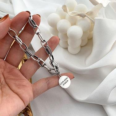 THAI SILVER 'LIVE your DREAM' Charm Bracelet